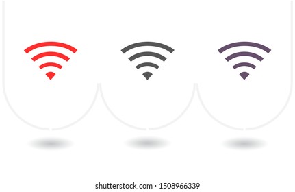 Wi-Fi Vector icon . Lorem Ipsum Illustration design