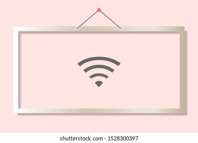 Wi-Fi Vector icon . Lorem Ipsum Illustration design