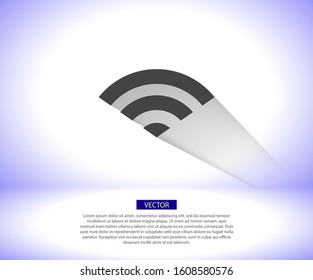Wi-Fi vector icon , lorem ipsum Flat design