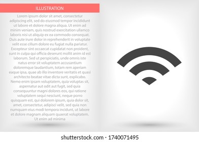 Wi-Fi vector icon , lorem ipsum Flat design