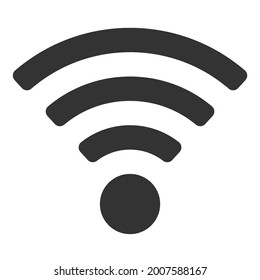 Icono vector WiFi en fondo gris. Ilustración del logotipo de Wi-Fi.