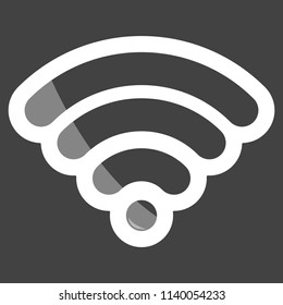 WiFi vector icon on transparent  background. Wi-Fi  colored sticker logo illustration. Layers grouped for easy editing illustration.  For your design.