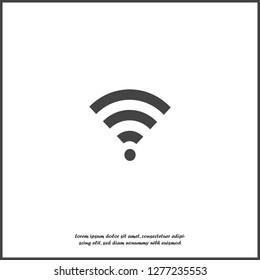  WiFi vector icon on transparent  background. Wi-Fi logo illustration on white isolated background. Layers grouped for easy editing illustration. For your design.