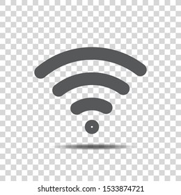 WiFi vector icon on transparent background