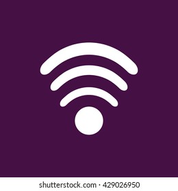 Wi-Fi vector icon. Purple background