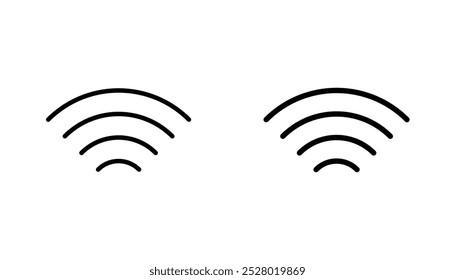 Icono de Vector Wifi en color blanco y negro.