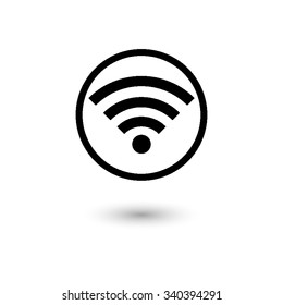 Wi-fi - vector icon with shadow