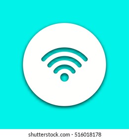 Wi-Fi vector icon with shadow. Illustration isolated for graphic and web design.