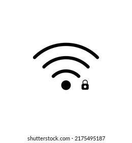 Wi-fi vector icon, sign, flat symbol on white background