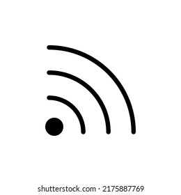 Wi-fi vector icon, sign, flat symbol on white background