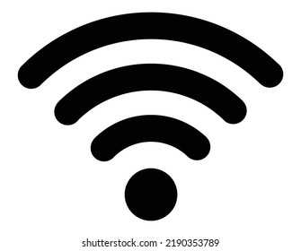 Wi-fi vector icon, Wifi sign vector illustration, Wi fi icon or Wi-fi symbol isolated on transparent background, signal icon, range icon, 