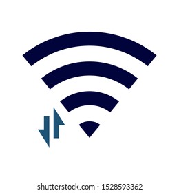 Wi-fi vector icon, sign, symbol on white background. vector illustration