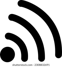 Wi-fi vector icon, sign, Wi-fi symbol. Replaceable vector design.