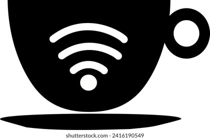 Wi-fi vector icon, sign, Wi-fi symbol. Replaceable vector design.