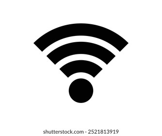 ícone de vetor Wi-Fi, sinal, símbolo, Símbolo de rede sem fio Wi-Fi, ícone Wi-Fi. Sinal de wi-fi gratuito.