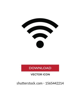 Wifi vector icon, simple sign for web site and mobile app.