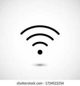 Wi-Fi vector icon. The symbol wifi for the computer and mobile phone, wifi icon for web site, laptop. Illustration icon wifi of a communication antenna. EPS 10 wifi icon