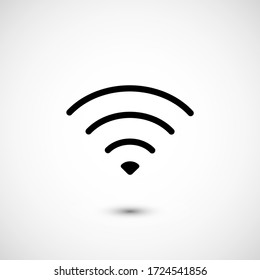 Icono vector Wi-Fi. El símbolo wifi para el ordenador y el teléfono móvil, icono wifi para el sitio web, laptop. Ilustración de la wifi de una antena de comunicación. Icono de conexión inalámbrica EPS 10