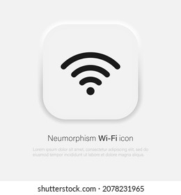 Icono vector Wi-Fi en estilo neurfísmo moderno. Símbolo Wifi. EPS vectorial 10