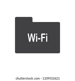WIFI vector icon for web design in a flat style