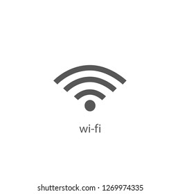 Wifi vector icon. White background.
