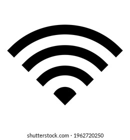 Wi-Fi Vector Icon. Wireless internet signal symbol. Vector illustration isolated on white background