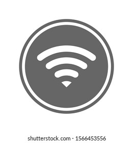 wifi vector icon. wireless isolated icon in grey circle vector illustration. Illustration on white background isolated