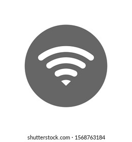 wifi vector icon. wireless isolated icon in grey circle vector illustration. Illustration on white background isolated