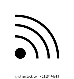 Wifi vector icon, wireless symbol. Simple, flat design for web or mobile app