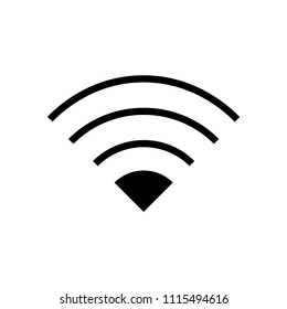 Wifi vector icon, wireless symbol. Simple, flat design for web or mobile app
