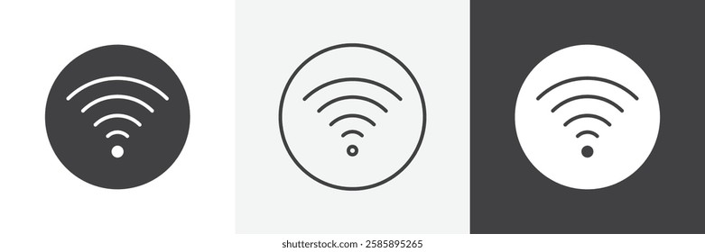 Wifi vector icons collection graphic designs for ui designs