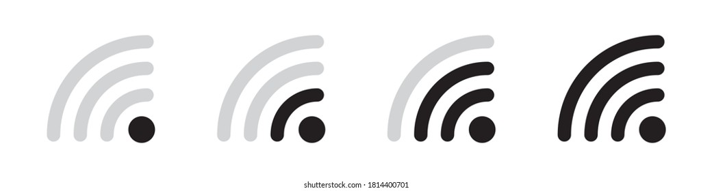 Wifi vector icons collection in simple design