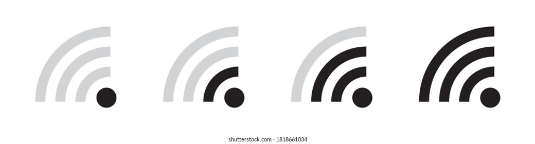 Colección de iconos de vector wifi de diseño sencillo