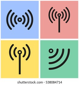 Wi-Fi vector icons set. Illustration isolated for graphic and web design.