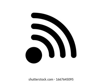 Wi-Fi vector icons. The symbol for the computer and mobile phone numbers, web site, laptop. Illustration of a communication antenna
