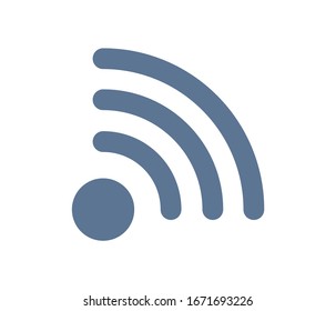 Wi-Fi-Vektorsymbole.Das Symbol für Computer- und Mobiltelefonnummern, Website, Laptop.Illustration einer Kommunikationsantenne