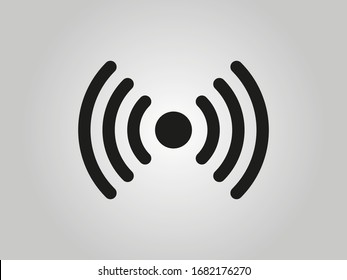 Wi-Fi vector icons.The symbol for the computer and mobile phone numbers, web site, laptop.Illustration of a communication antenna