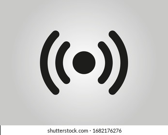 Wi-Fi-Vektorsymbole.Das Symbol für Computer- und Mobiltelefonnummern, Website, Laptop.Illustration einer Kommunikationsantenne