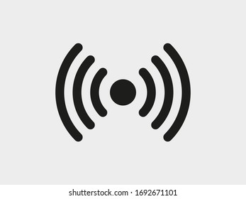 Wi-Fi vector icons.The symbol for the computer and mobile phone numbers, web site, laptop.Illustration of a communication antenna