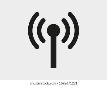 Wi-Fi vector icons.The symbol for the computer and mobile phone numbers, web site, laptop.Illustration of a communication antenna