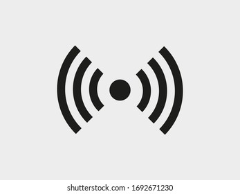 Wi-Fi vector icons.The symbol for the computer and mobile phone numbers, web site, laptop.Illustration of a communication antenna