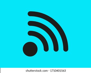 Wi-Fi vector icons.The symbol for the computer and mobile phone numbers, web site, laptop.Illustration of a communication antenna