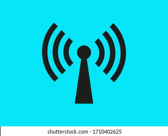Iconos vectoriales Wi-Fi.Símbolo de los números de ordenador y de teléfono móvil, sitio web, portátil.Ilustración de una antena de comunicación