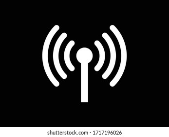 Wi-Fi vector icons.The symbol for the computer and mobile phone numbers, web site, laptop.Illustration of a communication antenna