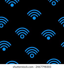 Wi-Fi Vector Illustration Free vector illustration in blue color. Stylish and modern design, perfect for advertising and informational materials.