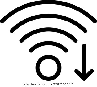 wifi  Vector illustration on a transparent background. Premium quality symmbols. Thin line vector icons for concept and graphic design.