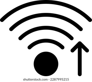 ilustración de WIFI Vector en un fondo transparente. Símbolos de calidad superior. Iconos vectoriales de glifos para diseño de conceptos y gráficos. 

