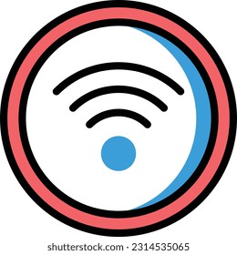 WLAN-Vektorgrafik auf transparentem Hintergrund. Hochwertige Symbole. Zeilenfarbige Vektorsymbole für Konzept und Grafikdesign.