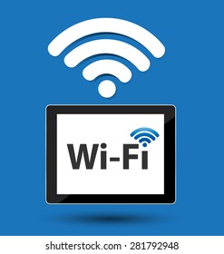 Wifi , Vector internet and network concept.