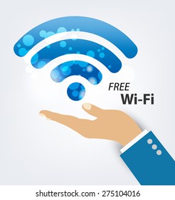 Wifi , Vector internet and network infographic concept